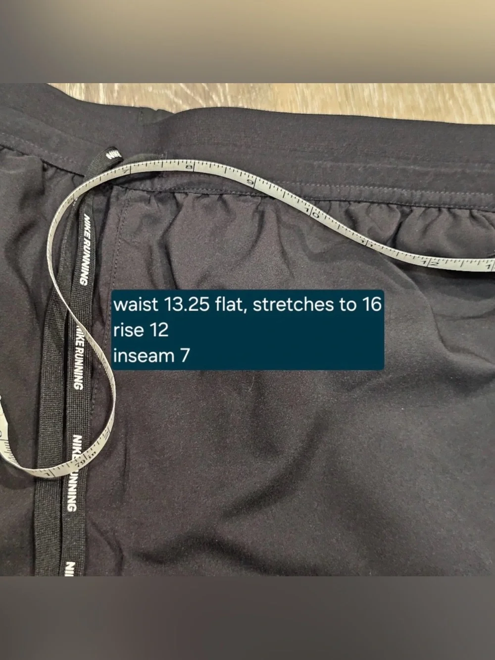 2 pair of Nike Running Shorts blue and black zipper pockets 7 inch lined